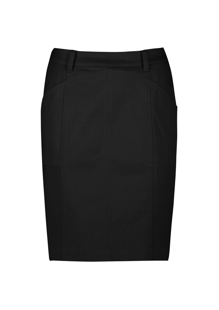 Women's Mid Waist Stretch Chino Skirt