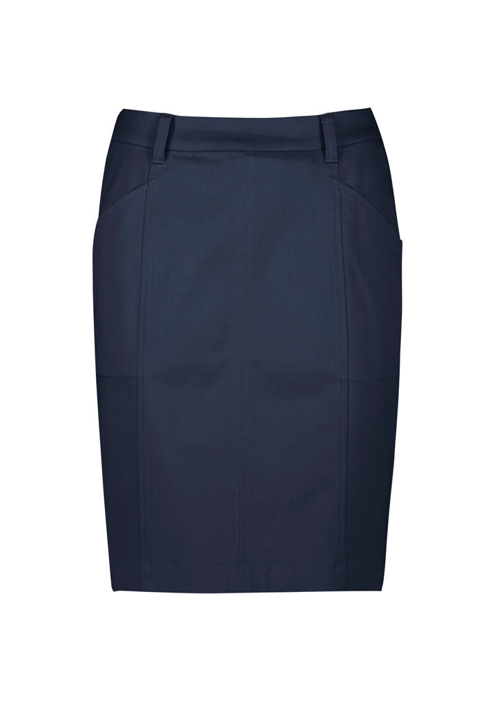 Women's Mid Waist Stretch Chino Skirt